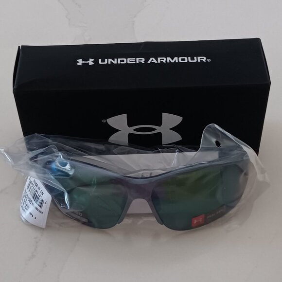 UNDER ARMOUR Sunglasses COMPETE GOLF TUNED Blue Gray Frame NEW - Picture 1 of 12
